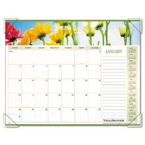  Visual Organizer  Panoramic Floral Monthly Desk Pad Calendar 