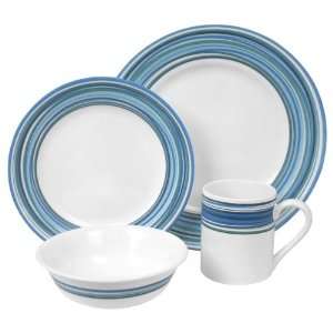   Impressions Blue Swirls Dinnerware Set 