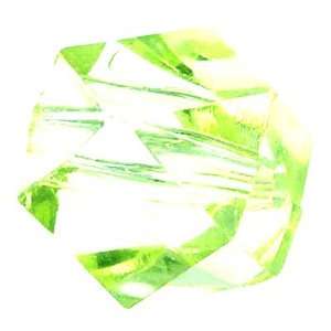  Light Green Square Plastic Beads (12 pcs). 18mm x 16mm x 