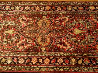 14 Handmade Persian Saruk Mahal Veggie Dye Wool Runner Rug. Great 