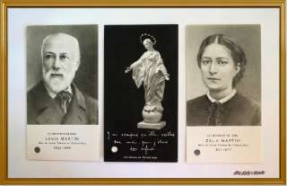 ST. THERESE, BLESSED LOUIS & ZELIE MARTIN Relic Cards  