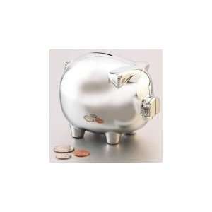 Piggy Bank with Bright Chrome Finish