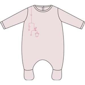  Petit Bateau Mobile Cotton Footie in Pink Baby