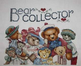 New Finished Completed Cross Stitch   Bears   Bear collector   NR 