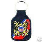 US NAVY COAST GUARD LOGO EMBROIDERED KEY RING CHAIN  