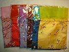 lot 6 pc handmade embroidery drawstring gift bags for c