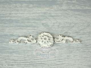 Shabby Chic Vintage Coco Resin Decorative Moulding Rose & Scroll Art 