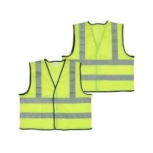Safety Vest Yellow mesh, reflective tape, class II, velcro closure 