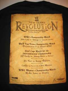 2007 New Years Revolution Event T shirt WWE DX  
