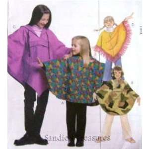  McCalls Sewing Pattern 3307 Girls Ponchos and Pull On 