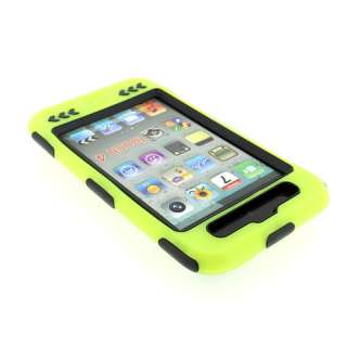 DELUXE GREEN HARD CASE COVER SILICONE SKIN FOR IPOD TOUCH 4 4G 4TH GEN 