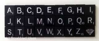 SCRABBLE TILES 60th Anniversary Black/Silver   You Pick  