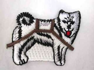 Husky Sled Dog Embroidered Iron On Patch 1.25  