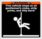 Strip Club Funny Warning Sticker Decal Snowmobile Sled