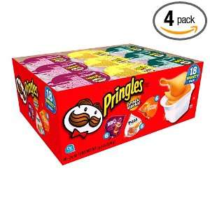 Pringles Snack Stacks, 3 Fun Flavors, 13.3 Ounce Tubs (Pack of 4)