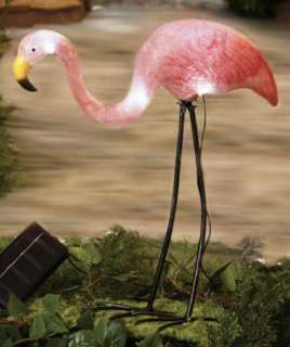 Solar Power Flamingo Lawn Statue Outdoor Garden Decor Path Lighting 