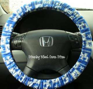 Car Truck Universal Grip Steering Wheel Cover Univ of Kentucky UK Blue 