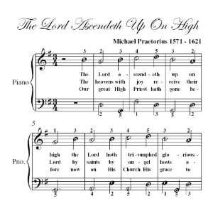   Lord Ascendeth Up On High Easy Piano Sheet Music Christian Books