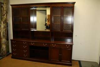   vintage credenza office home hutch storage cabinet wall  