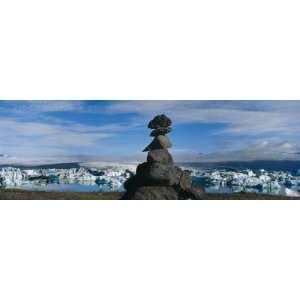  Stack of Rocks on a Landscape, Breidamerkurjokull 