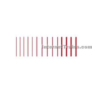   Scenics Model Graphics Dry Transfer Decals   Stripes Red .010 3/64