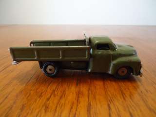 Genuine Vintage TIN TOY TRUCK made in JAPAN, army khaki green flatbed 