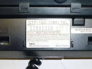 NEC Dterm Series E Model DTP 16D 1(BLK) Telephones  