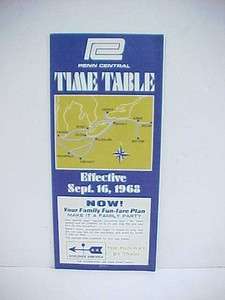   PENN CENTRAL Time Table Railroad Schedule New York ~ Chicago  