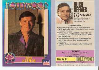 Hugh Hefner 25 Card Lot Hollywood Trading Cards  
