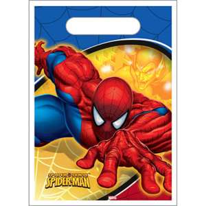 SPIDERMAN BIRTHDAY LOOT BAGS PARTY TREAT SACKS 8CT FAVOR BAGS PARTY 