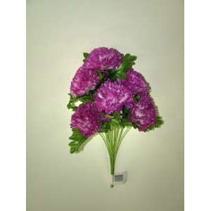  Purple Silk Carnation Bouquet