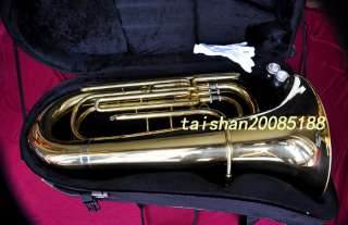 Advanced new gold Bb TUBA horn Monel valves 2 mouthpis with case 