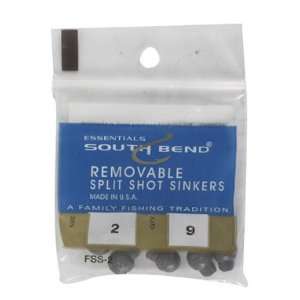   South Bend Removable Split Shot Sinker (Black, 2)