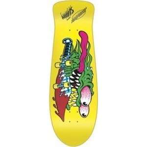  Santa Cruz Slasher Yellow Reissue Skateboard Deck   10 x 