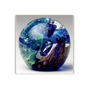  A Small Paperweight   Blue Green Wave