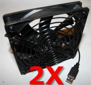 HTPC Cable box Cabinet 120mm USB Power Silent Fan 2pcs  