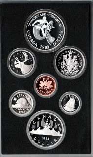 1983 ~ Canadian 7 Coin Double Dollar Proof Set ~ Sports  