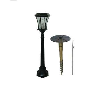 Gamasonic 3.5ft Victorian Solar Lamp Post and Toci Flat Base Ground 
