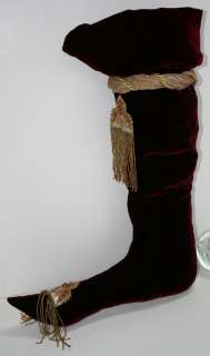 Velvet Victorian Vintage Trims Christmas Stocking  