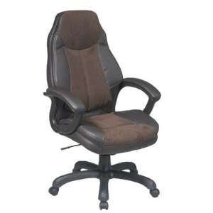  Two Tone Executive Eco Leather and Micro Suede Chair Mocha 
