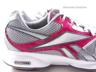   Tone Silver/Pink/White Fitness Walking Trainers Women Shoes  