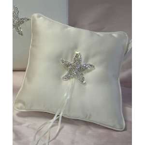  Dazzling Crystal Starfish Ring Bearer Pillow