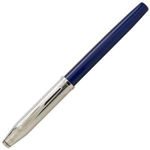  II Sterling Silver/Translucent Blue Lacquer Medium nib Fountain Pen