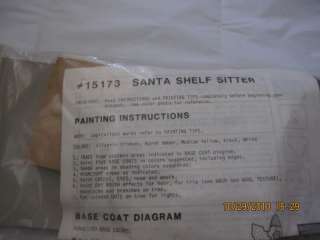 Vtg WESTRIM CRAFT Shelf Sitter Santa New 1987 Xmas Wood  