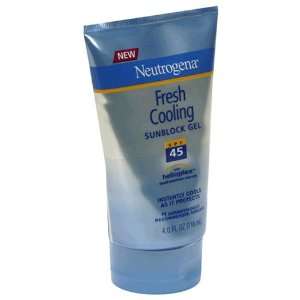  Neutrogena Fresh Cooling Sunblock Gel, SPF 45, 4 Ounce 