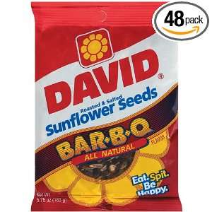 David BBQ Sunflower Seeds, 5.25 Ounce Bags (Pack of 48)  
