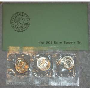  1979   SUSAN B. ANTHONY   P, D & S   SOUVENIER SET   BLUE 