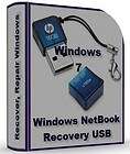 Windows 7 Recovery, Repair USB Stick, NetBooks, Laptops, Start Up 