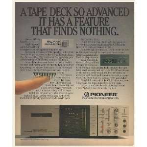  1983 Pioneer CT 9R Tape Deck Finds Nothing Print Ad 