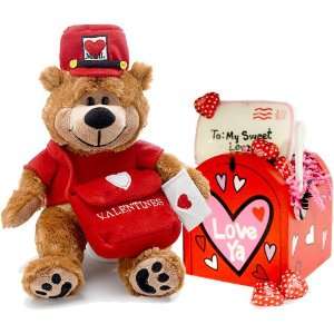 Love Letters Plush Teddy Bear & Mailbox Valentine Gift  